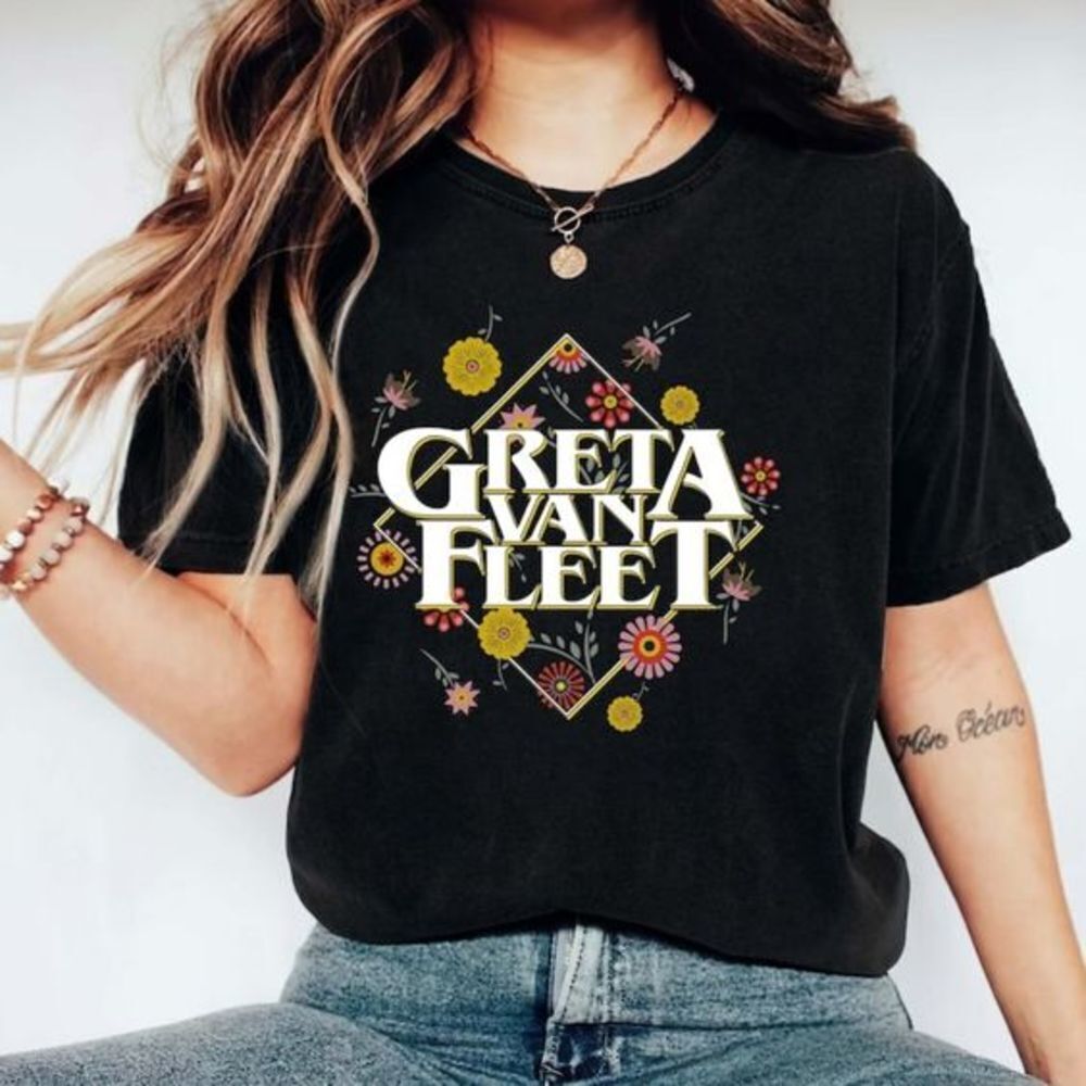Retro Greta Van Fleet Shirt Dream In Gold Tour Tshirt